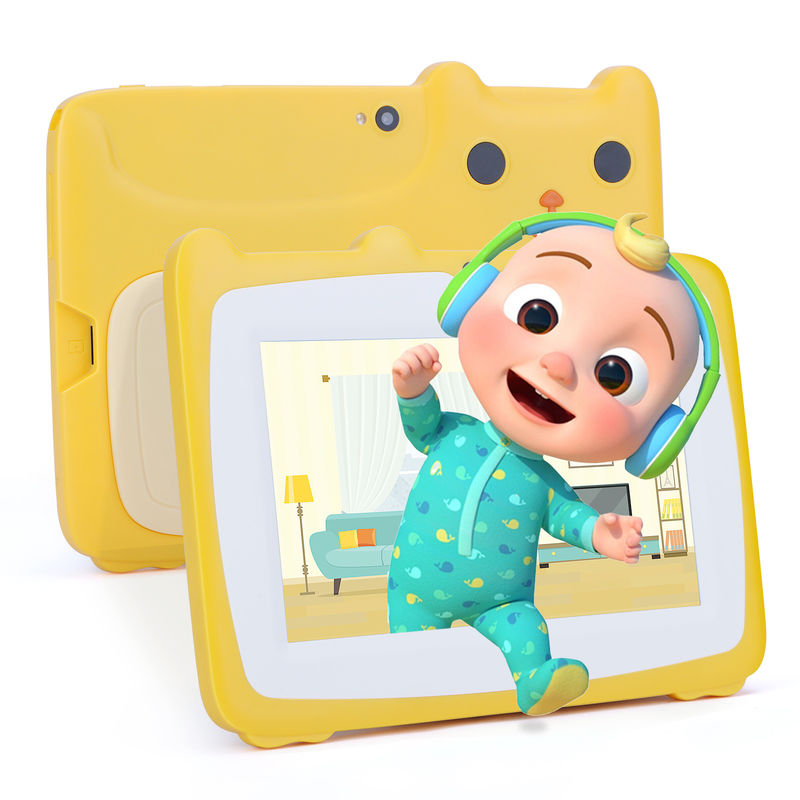 C Idea 7 pulgadas niños pantalla táctil tabletas cámaras duales pantalla de alta definición 2 + 32G amarillo