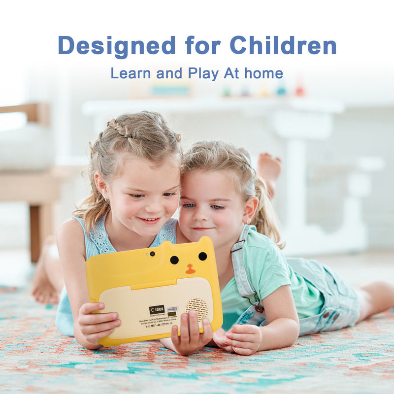 C Idea 7 pulgadas niños pantalla táctil tabletas cámaras duales pantalla de alta definición 2 + 32G amarillo