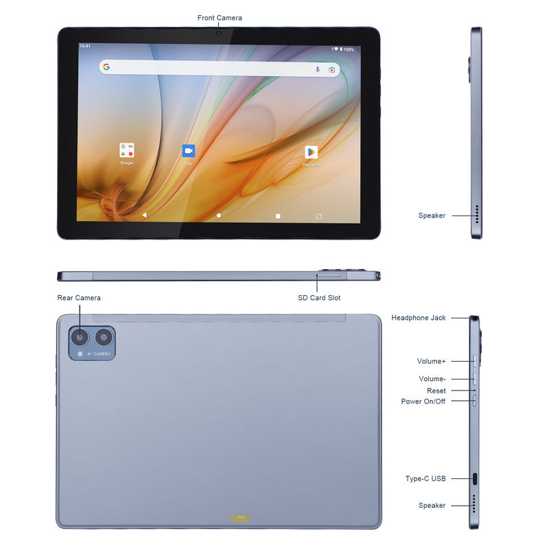 C Idea Tablet Educativo para Estudiantes Android 12 Tablet 10 pulgadas con Google Play 64 GB ROM 3 GB RAM 128 GB