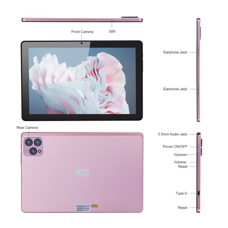 C idea 8GB de RAM 10 pulgadas Tablet PC 256GB ROM TF 256GB Extensible 1280×800 IPS Pantalla 10000mAh Batería CM 8000plus