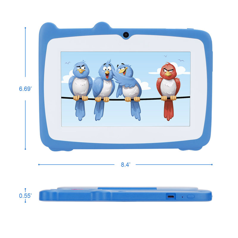 C idea Tablet de estudio Kidspad de 7 pulgadas con caja amigable para niños 4GB + 64GB Cuad Core 600 X 1024 IPS CM80 Azul
