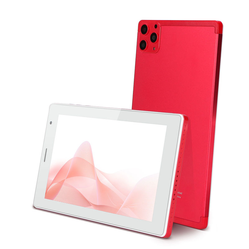 C idea Tablet PC de 7 pulgadas 8 GB de RAM 512 GB de ROM Cuad Core Procesador Dual cámara WiFi / BT para adolescentes con caja CM513 (rojo)