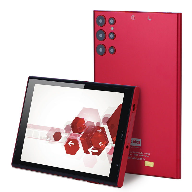 C idea WiFi Tablet PC de 8 pulgadas con gran duración de la batería de 8000 mAh 512 GB Almacenamiento doble cámara de 5MP + 8MP CM822 (rojo)