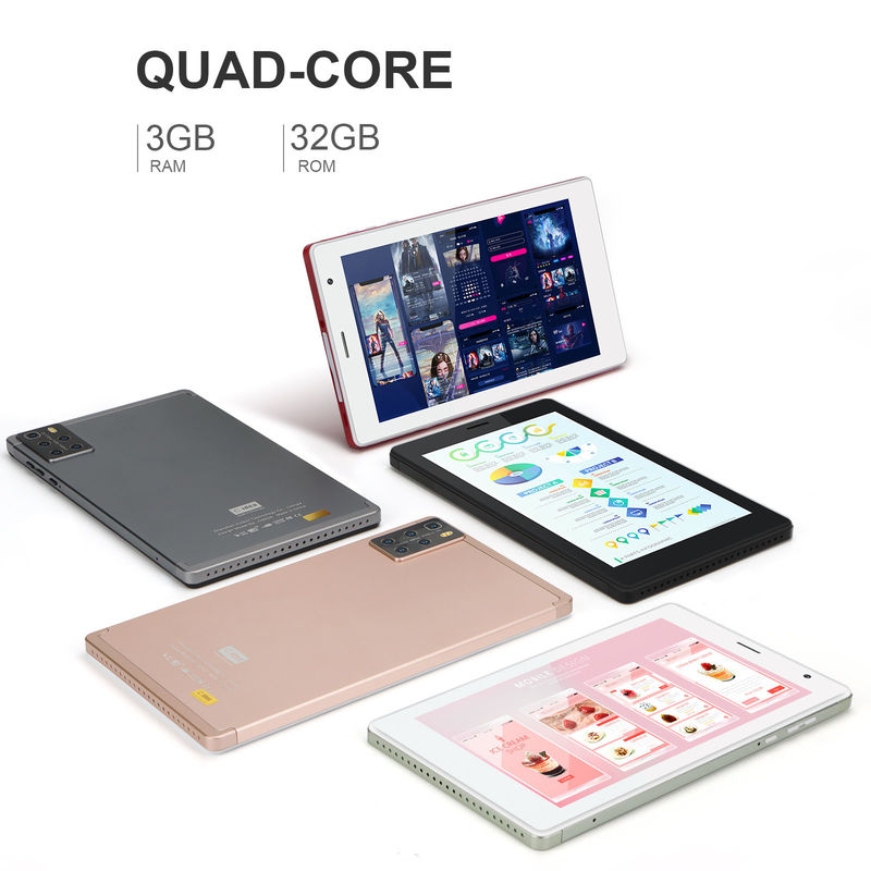 C idea Tablet PC de 7 pulgadas 1024x600 IPS Display Pantalla táctil 3GB ROM + 32GB RAM Procesador de cuatro núcleos Responsive CM520