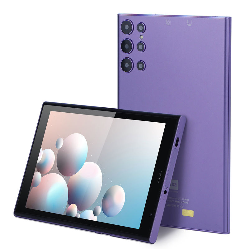 C Idea Tablet portátil de 8 pulgadas con caja de 5000mAh duración de la batería cámara dual 5MP + 8MP Caja de tarjeta SIM púrpura