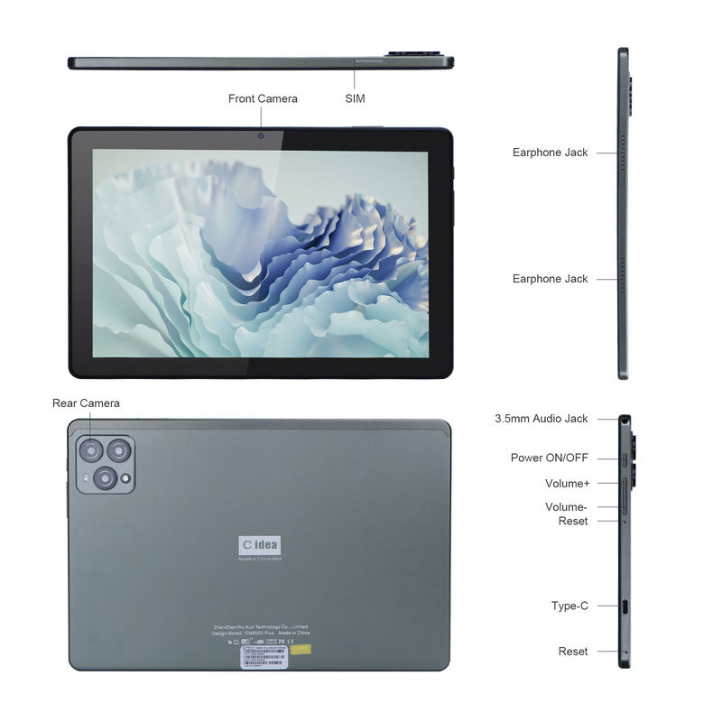 C idea 10 Smart Tablet PC Procesador potente Vida útil de la batería larga Alta calidad visual CM8000plus