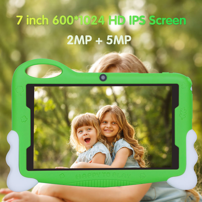 C idea Niños Estudiantes Tablet de estudio 7 pulgadas linda larga duración de la batería 32GB Almacenamiento 2MP + 5MP cámaras duales CM90 verde