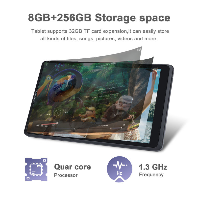 C idea Adultos Black Android 8 pulgadas Tablet PC CM835 MTK Chip 256GB Gran almacenamiento Apoya el GPS