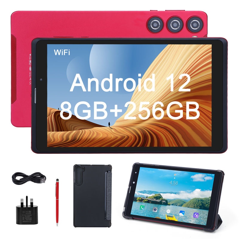 C idea Android 8 pulgadas Tablet PC 256GB Gran capacidad de almacenamiento 5MP + 8MP cámaras 8000mAh duración de la batería lectura CM835 Rojo