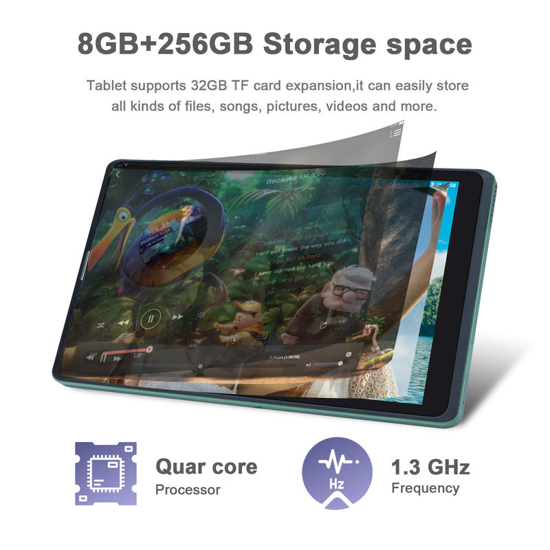C idea Sim Soporte Tablet Verde PC 8GB RAM 256GB ROM 800x1280 IPS Tablet con pantalla HD con caja CM835
