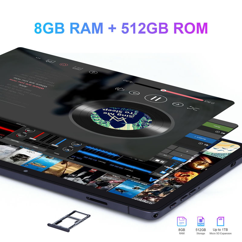 C idea Gran pantalla 8GB de RAM 512GB de ROM 10 pulgadas Tablet PC con teclado CM8500