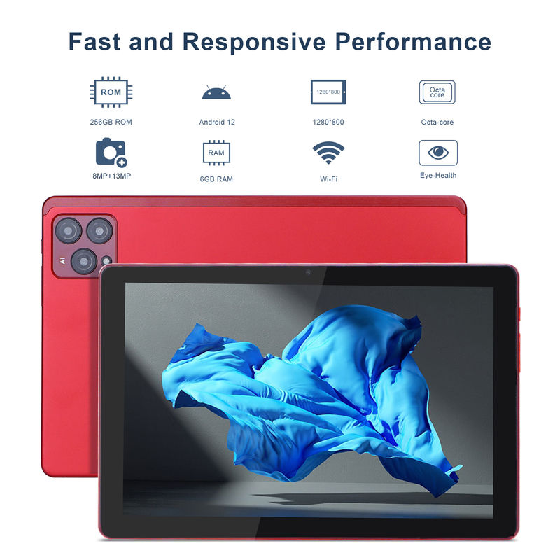 C idea 10 pulgadas Android 12 Tablet 8GB RAM 256GB ROM Modelo CM8000PLUS Rojo