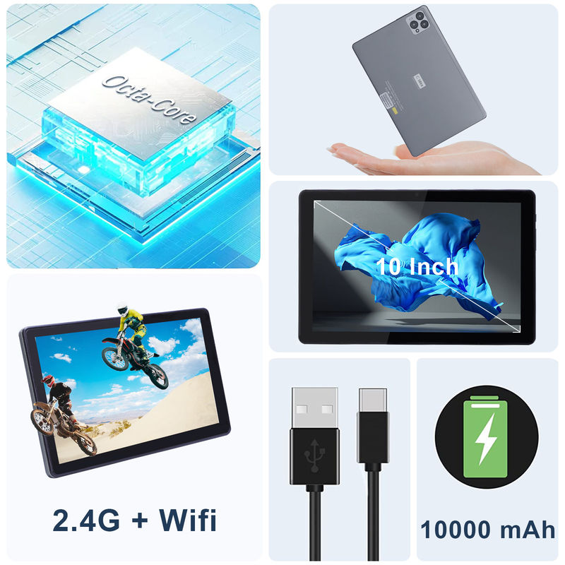 C idea 10 pulgadas Android 12 Tablet 8GB RAM 256GB ROM Modelo CM8000PLUS Gris