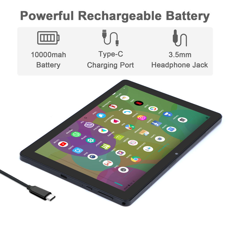 C idea 9.7 pulgadas Android 12 Tablet 8 GB de RAM 512 GB de ROM Modelo CM7800 Negro