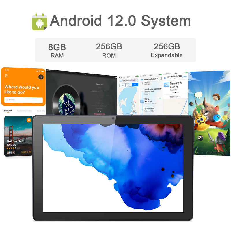 C idea 9.7 pulgadas Android 12 Tablet 8 GB de RAM 512 GB de ROM Modelo CM7800 Negro