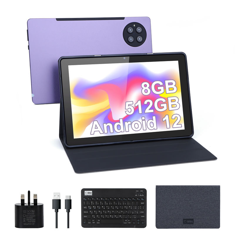 C idea 9.7 pulgadas Android 12 Tablet 8 GB de RAM 512 GB de ROM Modelo CM7800 Púrpura