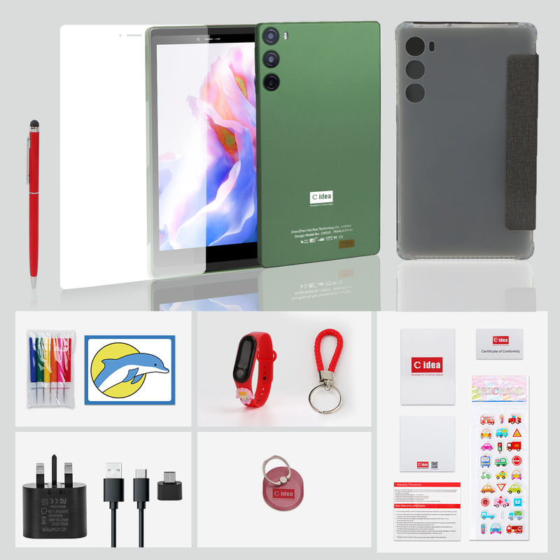 C Idea Tablet de pantalla táctil de 7 pulgadas con SIM para estudiantes CM525 Verde