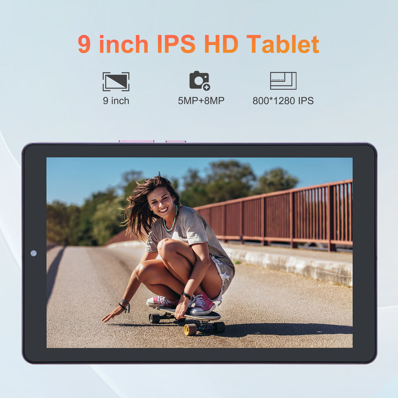 C idea 9 pulgadas Android 12 Tablet 8GB RAM 512GB ROM 5MP + 8MP Tablet WIFI de doble cámara con SIM CM915 (rosa)