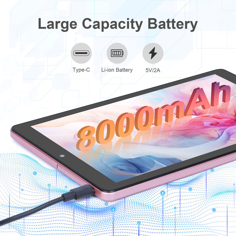 C idea 9 pulgadas Tablet PC WIFI 2.4G/5G 800x1280 IPS Pantalla Android Tablet Soporte de llamadas telefónicas con cámara doble ((Pink)