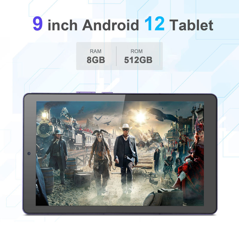 C idea 9 pulgadas Tablet PC WIFI 2.4G/5G 800x1280 IPS Pantalla Android Tablet Soporte de llamadas telefónicas con cámara doble ((Purple)