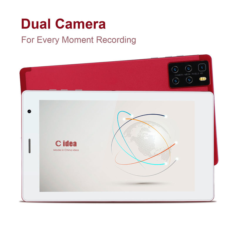 C idea Tablet de pantalla táctil portátil y de uso conveniente de 7 pulgadas con pantalla de alta resolución CM520 (rojo)