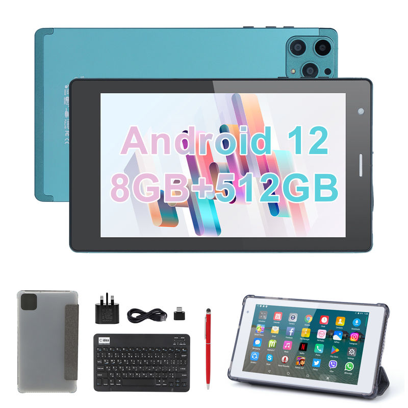 C idea 7 pulgadas tabletas inteligentes Android 8 + 512 GB Cuad Core WiFi Tablet HD pantalla táctil CM513 ((azul)