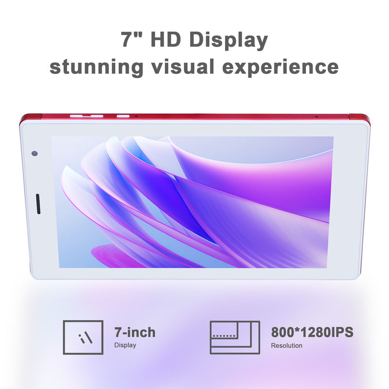 C idea 7 pulgadas Android tabletas inteligentes 8 + 512 GB Cuad Core WiFi Tablet HD pantalla táctil CM513 ((rojo)