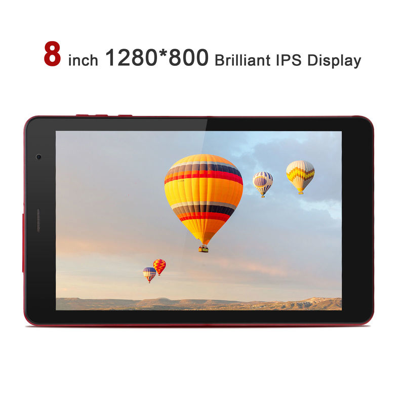 C idea 1280x800 IPS 8 pulgadas Tablet Android HD con pantalla táctil GPS Wifi Dual cámara 8000mAh Batería CM813-rojo