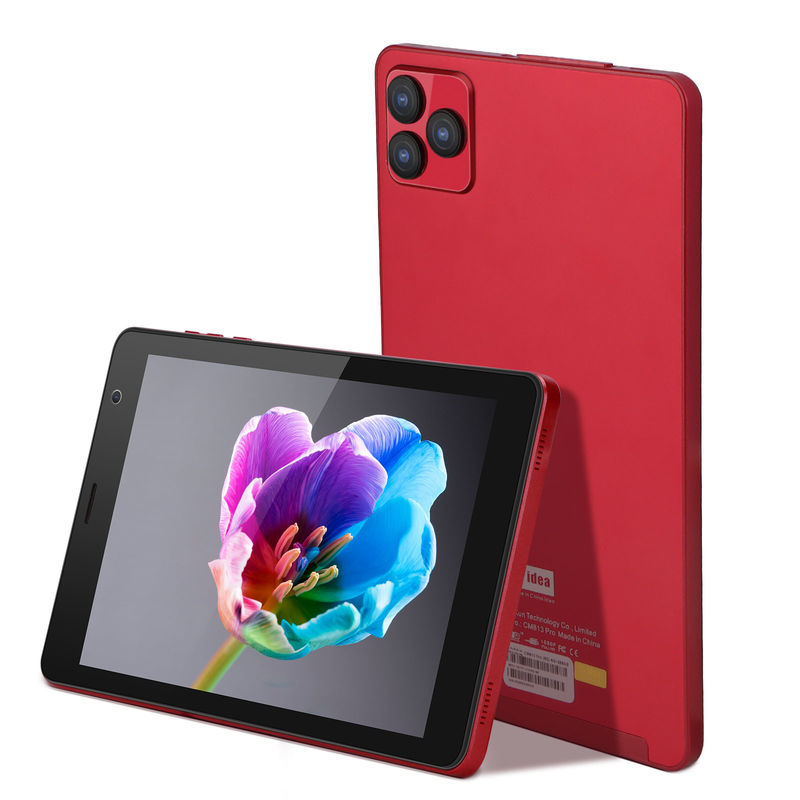 C idea Android Tablet PC de 8 pulgadas Android 12 Tablet 512 GB Tabletas de almacenamiento PC Cuad Core Procesador CM813 rojo