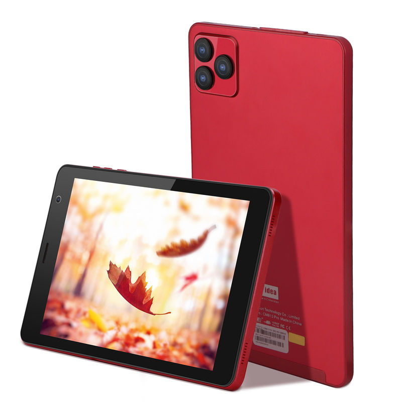C idea 8 pulgadas Android 12 Tablet 6 GB de RAM 512 GB ROM 8000mAh Batería 5 + 8MP cámara CM813 PRO-rojo