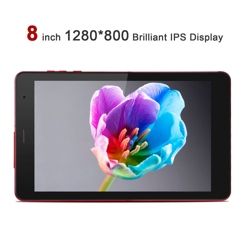 C idea Android Tablet PC de 8 pulgadas Android 12 Tablet 512 GB Tabletas de almacenamiento PC Cuad Core Procesador CM813 rojo