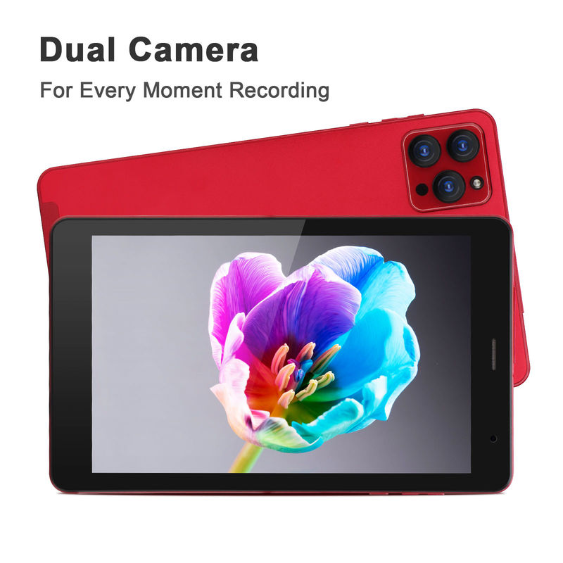 C idea Android Tablet PC de 8 pulgadas Android 12 Tablet 512 GB Tabletas de almacenamiento PC Cuad Core Procesador CM813 rojo