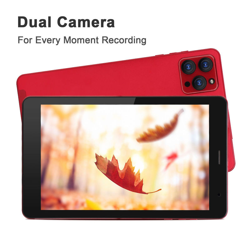 C idea 8 pulgadas Android 12 Tablet 6 GB de RAM 512 GB ROM 8000mAh Batería 5 + 8MP cámara CM813 PRO-rojo