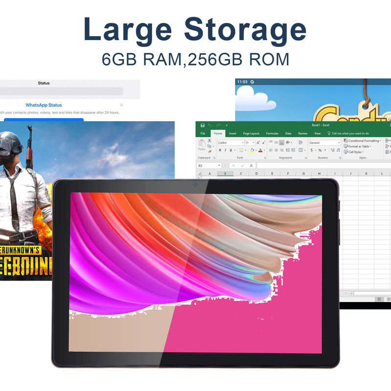 C Idea 10 pulgadas Tablet PC Android 12 Tablet 6 GB de RAM 256 GB ROM 6000mAh Batería IPS HD Pantalla táctil CM7000PLUS