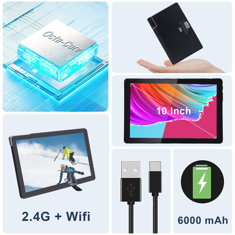 C idea 800x1280 IPS 10 pulgadas Tablet PC con caja 256GB ROM Cuad Core Dual 5MP + 8MP cámara HD IPS pantalla CM7000 Negro
