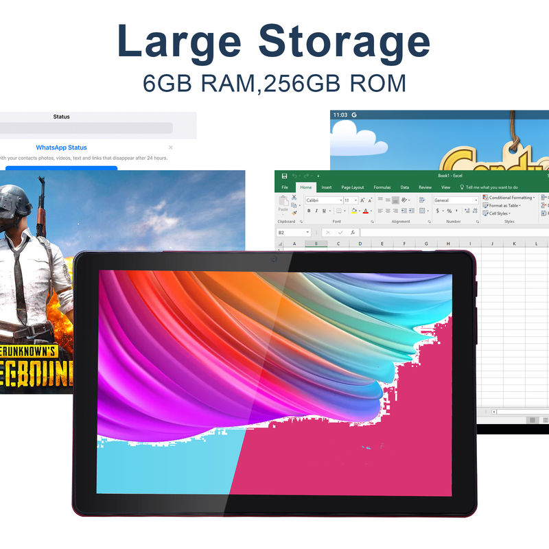 C Idea 10 pulgadas Tablet PC Android 12 Tablet 6 GB de RAM 256 GB ROM 6000mAh Batería IPS HD Pantalla táctil CM7000PLUS