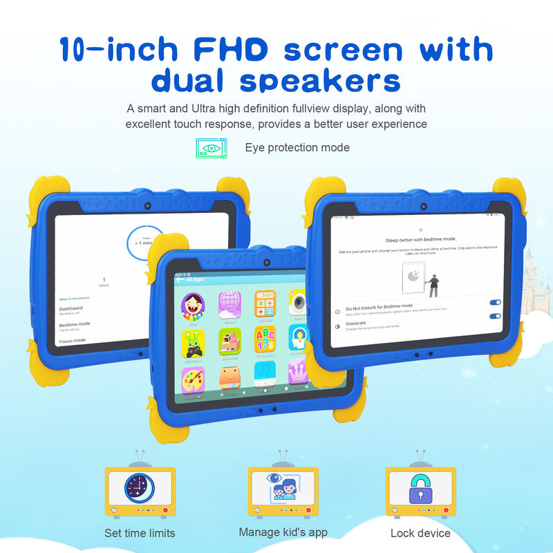 C idea Niños Tablet PC 10.1 pulgadas 800 * 1280 HD IPS Pantalla con preinstalado iwawa Wi-Fi doble y cámaras dobles P1150