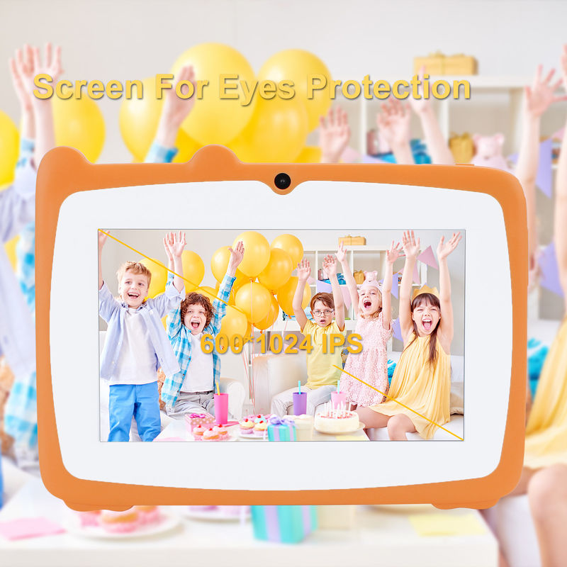 C idea Tablet de 7 pulgadas Kidspad con 4 GB de RAM + 64 GB de ROM HD IPS Seguridad Protección ocular para bebé CM80 Naranja