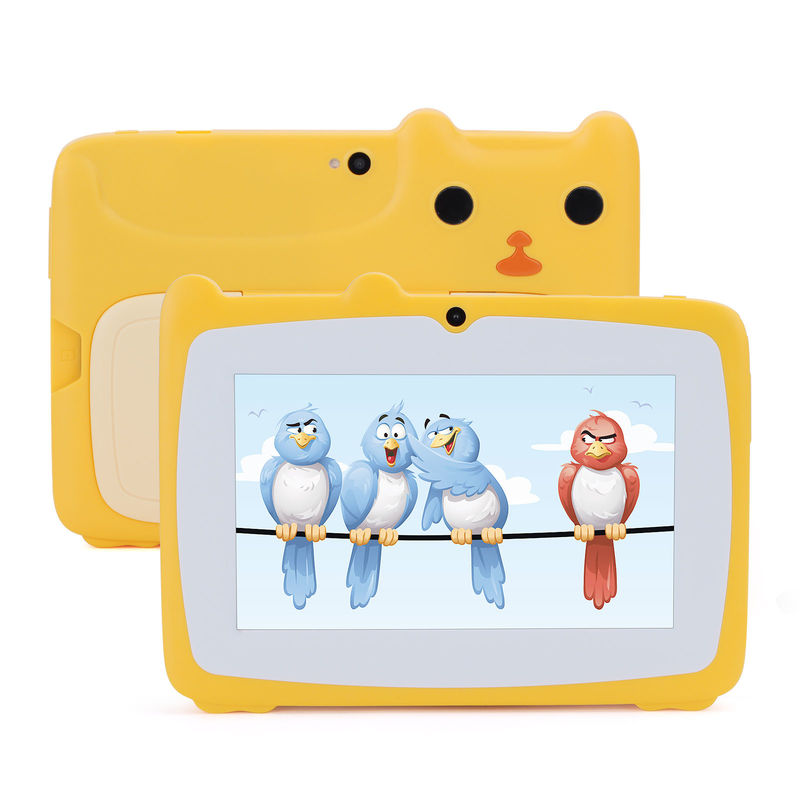 C idea Tablet de aprendizaje para niños Android de 7 pulgadas 64 GB + 32 GB Almacenamiento expandible HD Dual cámara 2MP + 2MP CM80 Amarillo