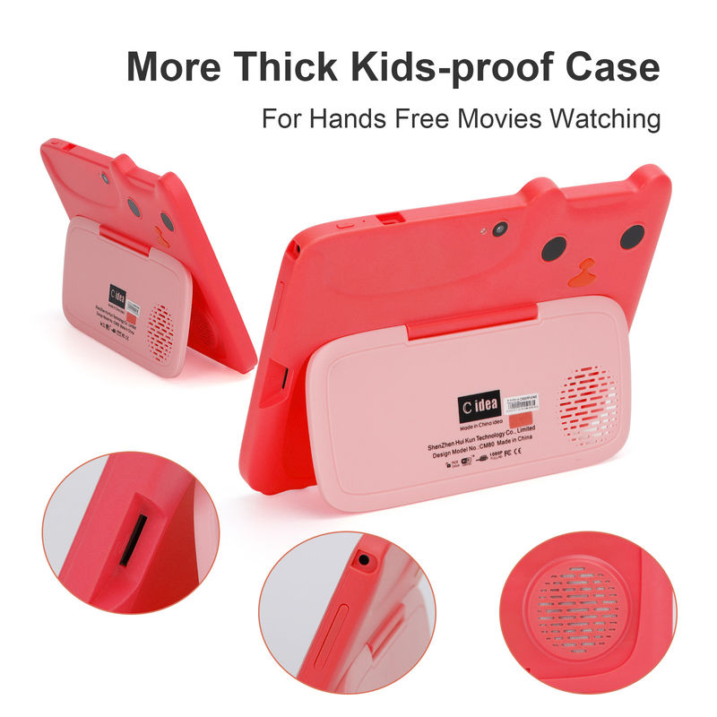 C idea Tablet educativo de 7 pulgadas Kidspad con caja a prueba de niños Batería grande 5000mAh IWAWA Preinstalado CM80Red