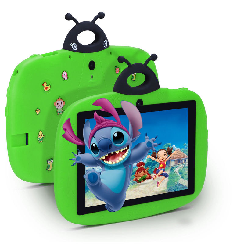 C idea Dual Camera WiFi 7 Inch Tablet PC Android Niños Para Aprendizaje de Pequeños 128GB con Cuerpo / Aplicación para Niños CM75 (verde)