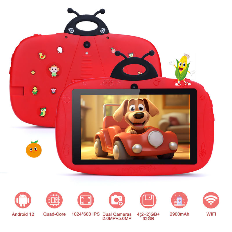 C ideaIntroducción para niñosC idea Tablet WIFI de 7 pulgadas Android 12 32GB+32GB Almacenamiento expandible CM77Red