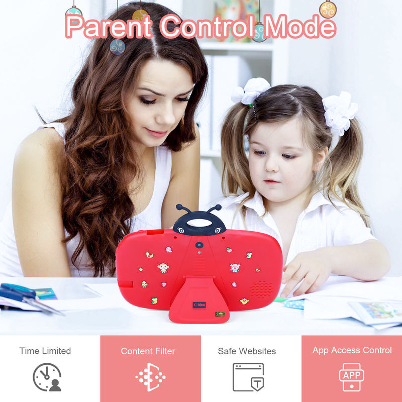 C ideaIntroducción para niñosC idea Tablet WIFI de 7 pulgadas Android 12 32GB+32GB Almacenamiento expandible CM77Red