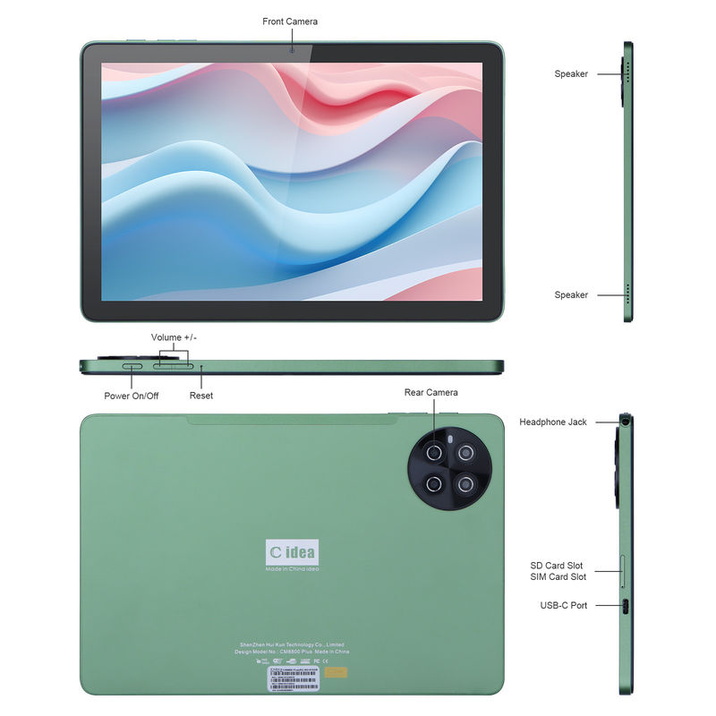 C Idea 10.1 pulgadas 8 GB de RAM 512 GB de ROM WiFi Smart Tablet PC con soporte de SIM CM8800plus