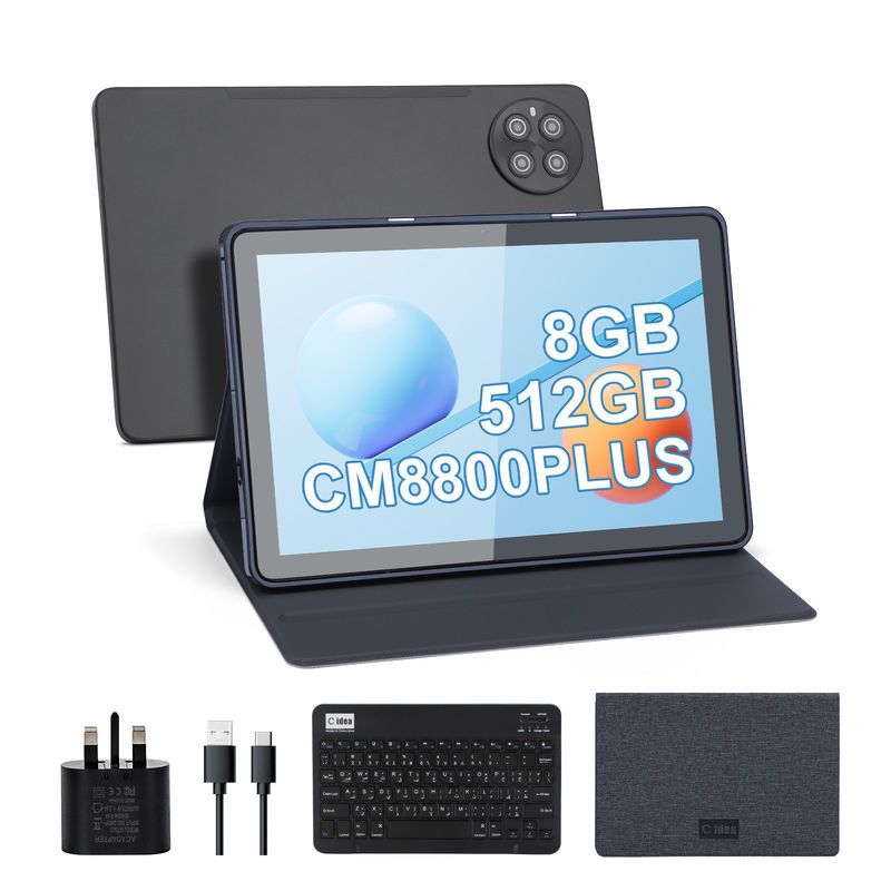 C Idea 512 GB de almacenamiento 5G WiFi Trouch pantalla 10.1 pulgadas Tablet con SIM para la escuela CM8800plus