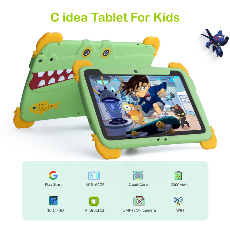 C idea 10.1 pulgadas Niños Tablet PC Con Cuerpo Protección de Ojos IPS Pantalla HD para la Educación Aprendizaje P1100