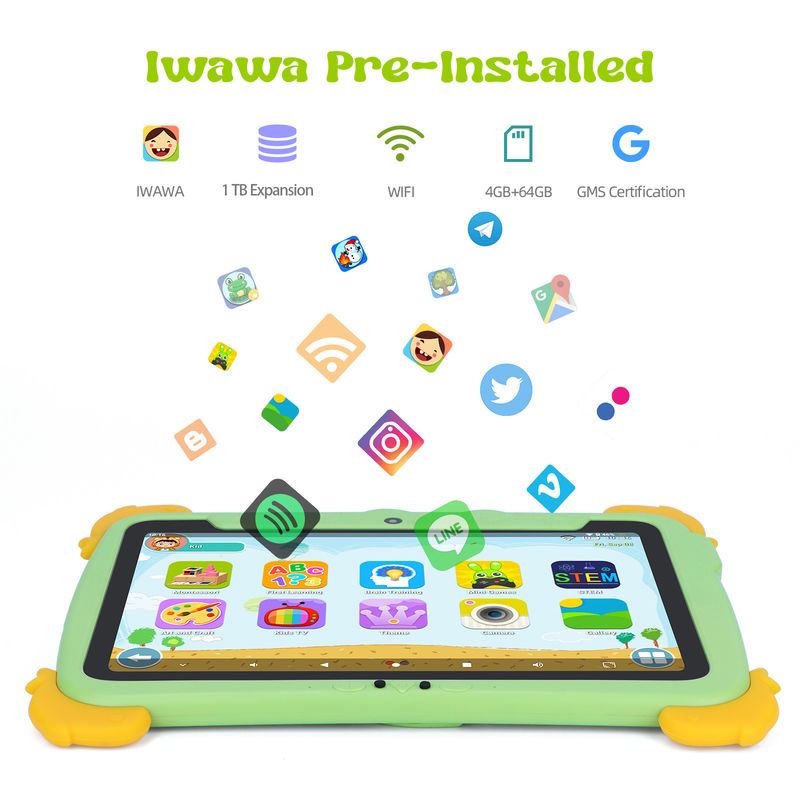 C Idea Kids Tablet 10.1 pulgadas Android Tablet PC con protección para ojos 1280 * 800 pantalla Pre-instalación IWAWA para la educación