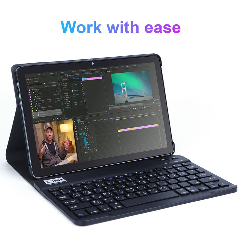 C idea 10.1 pulgadas Smart Tablet 10000mAh Batería 8GB + 512GB con teclado Bluetooth y soporte de SIM para educación y aprendizaje
