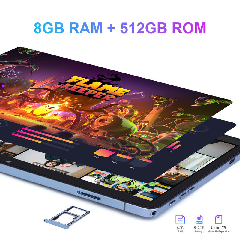 C idea Android Tablet 10.1 pulgadas Gran pantalla 8GB RAM 512GB WIFI 5G Tablet con teclado y ratón Soporte SIM para estudiantes