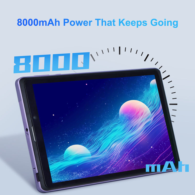 C Idea Portable 8 En Android Tablet PC 8 GB de RAM 512 GB Android 12 Tablet IPS HD Display Cuad Core CM818-Purple También se puede utilizar para el uso en dispositivos móviles.